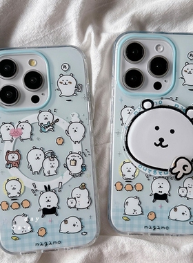 卡通自嘲熊旋转磁吸支架适用OPPO A6/5/Reno15/14/13pro手机壳findx9可爱X7ultra/X6新款A3X女X8S+A58防摔A96