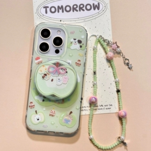 青苹果动物乐园磁吸支架适用A5/OPPO Reno15/14/13/12手机壳Find X9硬X8ultra/A72小清新A6pro女A3手链2X/A58