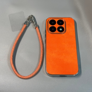 牛仔皮纹个性珊瑚橙适用Realme真我GT大师版手机壳手链Q3S防指纹Q5全包防摔Q3PRO狂欢版V25潮男v13磨砂Q3i女