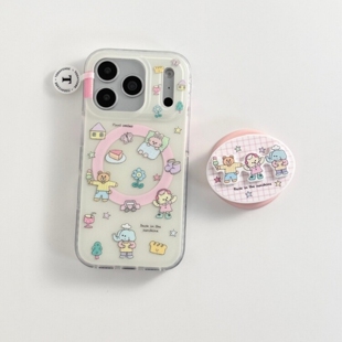 ins韩系可爱小动物磁吸支架适用OPPO A6/5/Reno16/15/14Pro手机壳Find X9SPro少女X8S+X7ultra新款A3X防摔A58