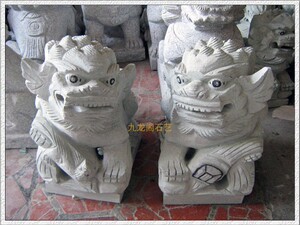 天然青石南狮惠安石雕陵园小狮子原石古典风水动物镇献钱石狮浮雕