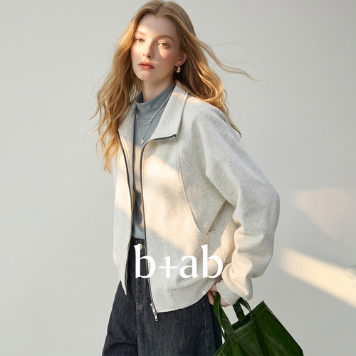 itb+ab翻领拉链外套女秋季