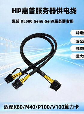 HP惠普 DL580 Gen8 Gen9服务器供电线10P转单双8Pin显卡电源线