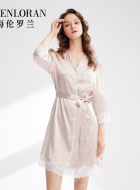 初恋系列丨海伦罗兰桑蚕丝真丝睡衣七分袖家居服可外穿睡裙女
