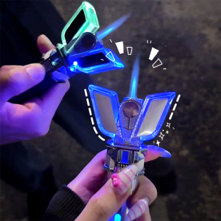 创意小红薯同款神光棒火机充气防风炫酷闪光发光变身器打火机夜光