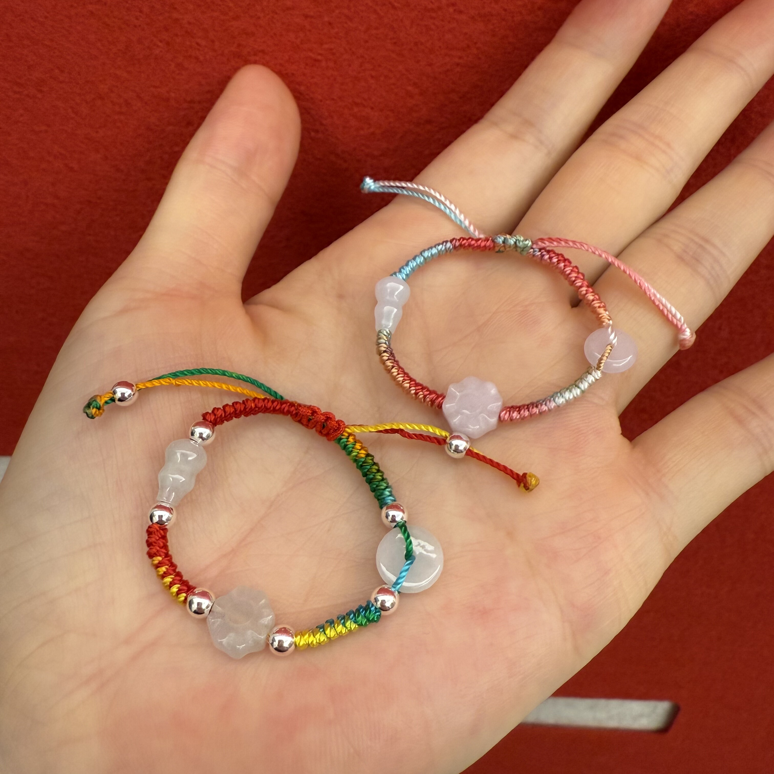 DIY 葫芦宝宝小孩彩绳手链绳手链