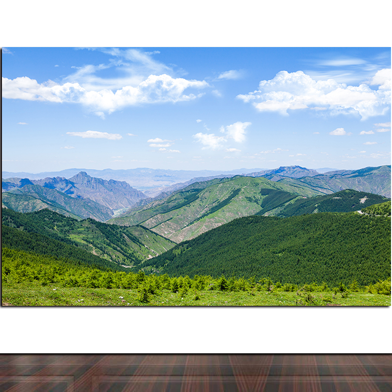 五台山中华十大名山风水海报画有山无水财运滚滚镇宅旺业靠山美景 家居饰品 现代装饰画 原图主图