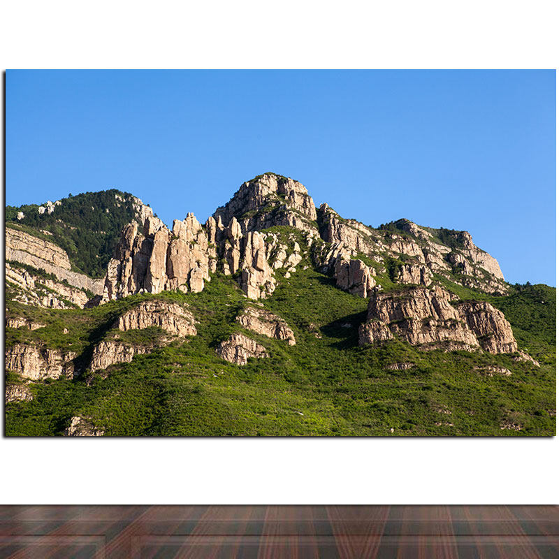 五岳独尊山峰山脉客厅招财镇宅年画泰山华山衡山恒山嵩山装饰壁画