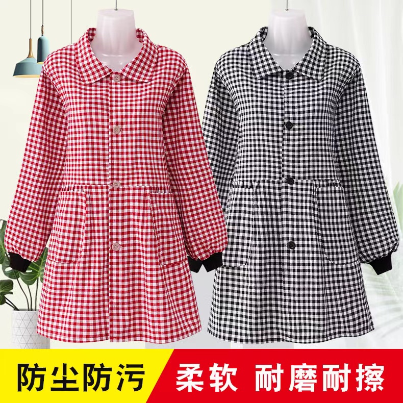 围裙长袖家用工作洋气做饭厨房新款成人罩衣女外穿防油耐脏工作服
