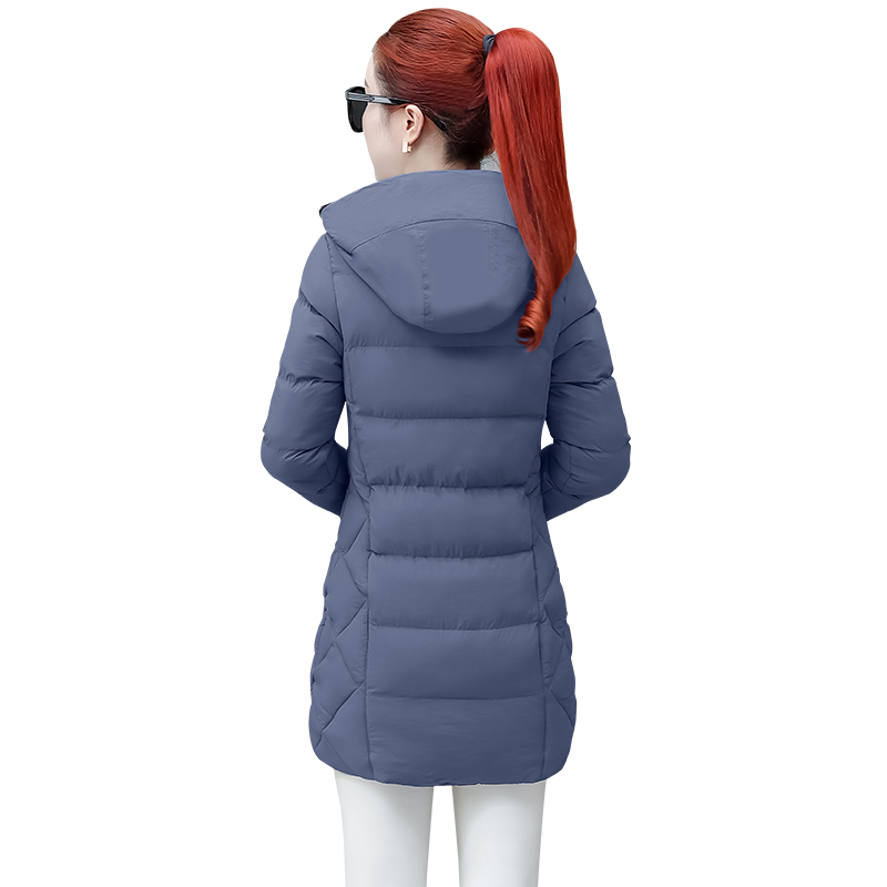 双面穿羽绒棉服女士中长款2025年新款加厚保暖棉衣冬季外套小棉袄