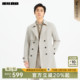 长款 商务休闲男装 风衣男士 新款 外套 翻领双排扣2026春季 利郎奥莱