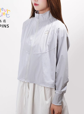 联名HAPiNS猫咪夏季立领宽松开衫长袖防紫外线瑜伽服upf50+轻薄