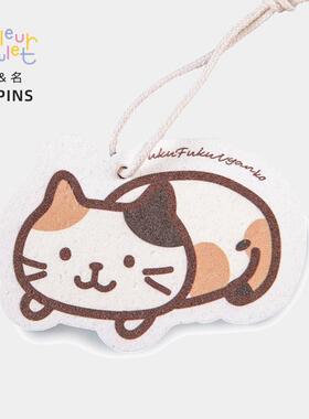 联名hapins猫咪压缩洗碗擦木浆棉厨房吸水洗锅海绵刷可爱耐用加厚