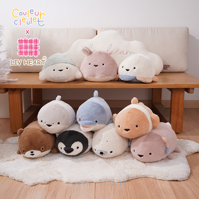 联名LIVHEART海洋动物毛绒玩具公仔海豚儿童陪伴玩偶娃娃生日礼物
