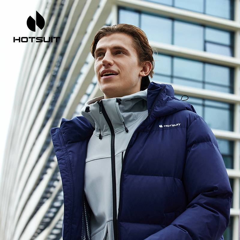 男中长款运动羽绒服HOTSUIT防风
