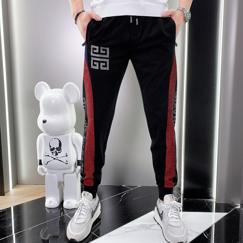 2021秋冬潮牌裤子男个性潮流束脚高品质休闲裤男QT5031-9009,男装休闲裤,电商D218