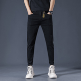 2021新款纯色潮牌弹力牛仔裤男微跨小脚裤QT5031-89570-P85，男装牛仔裤，电商D218