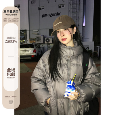 WHYSTUDIO 高充绒量！新国标轻盈暖炉御寒保暖连帽90白鸭绒羽绒服