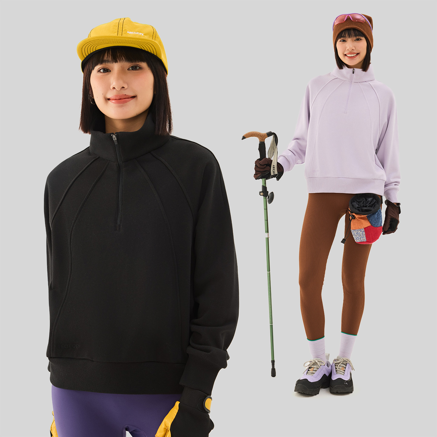 探拓户外女士休闲透气纯棉卫衣