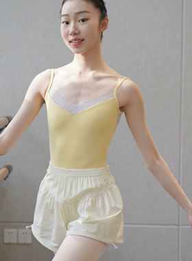 LOUIS XIV南瓜裤芭蕾舞蹈练功裤女热身活动 抽绳热身花苞短裤