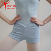 V腰交叉弹力形体瑜伽练功裤 芭蕾舞练功服中腰舞蹈短裤 XIV LOUIS