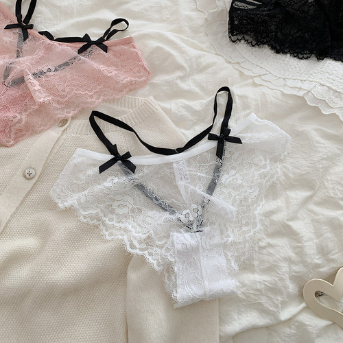 甜茶慕斯 法式性感纯欲风少女内裤新款透气舒适低腰三角裤