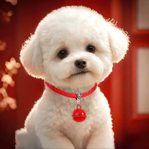 宠物铃铛项圈猫咪泰迪小型犬可调节幼猫咪狗铃铛防走丢宠物项圈