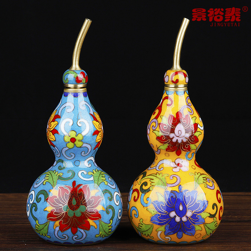景泰蓝葫芦摆件工艺品铜胎掐丝珐琅彩绘铜葫芦北京礼品送朋友送礼