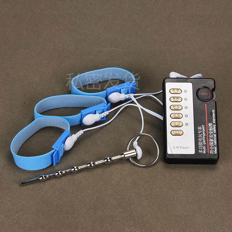 Male penis electric shock punishment toy urethral dilator