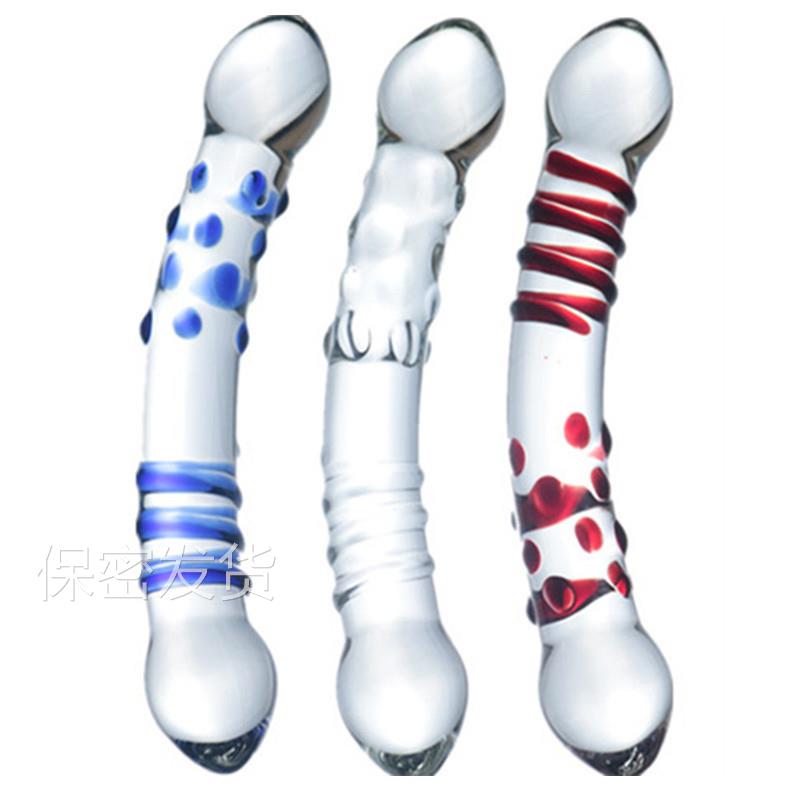 私密解压女用局部拉条玻璃按摩器缓解水晶榜榜玻璃榜菊部门塞女用