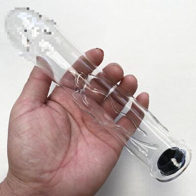 A self-pleasuring toy made of glass for use inside the anus.