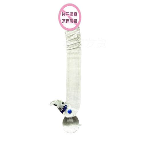 Glass-made femalemasturbation toy fake phallus adult product
