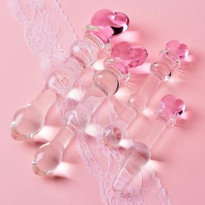 Glass-made female masturbation toy fake phallus adult produc