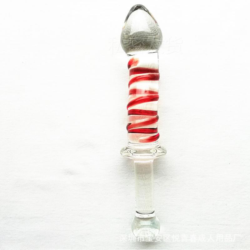 Glass-made femalemasturbation toy fake phallus adult product