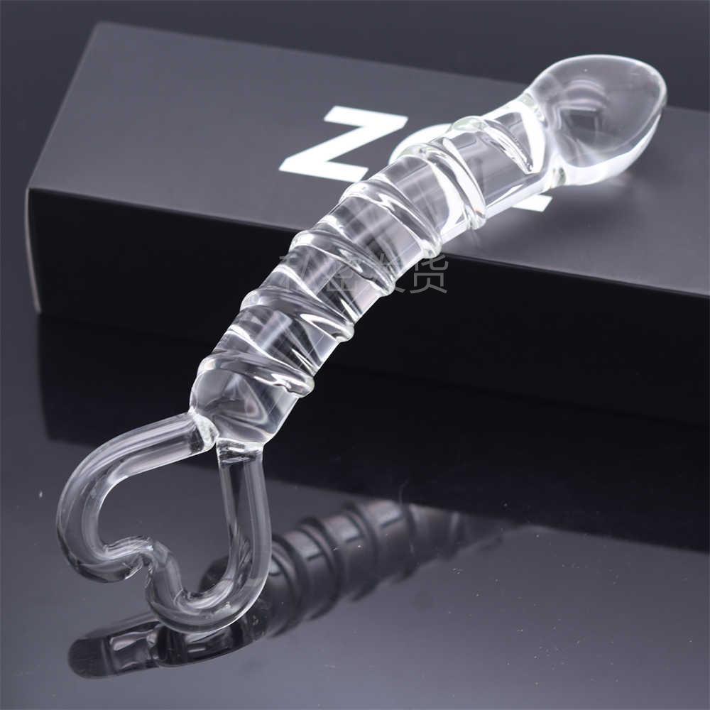 Glass-made femalemasturbation toy fake phallus adult product