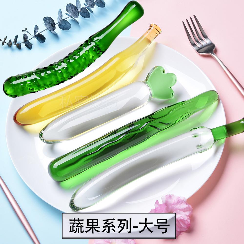 Glass-made female masturbation toy fake phallus adult produc