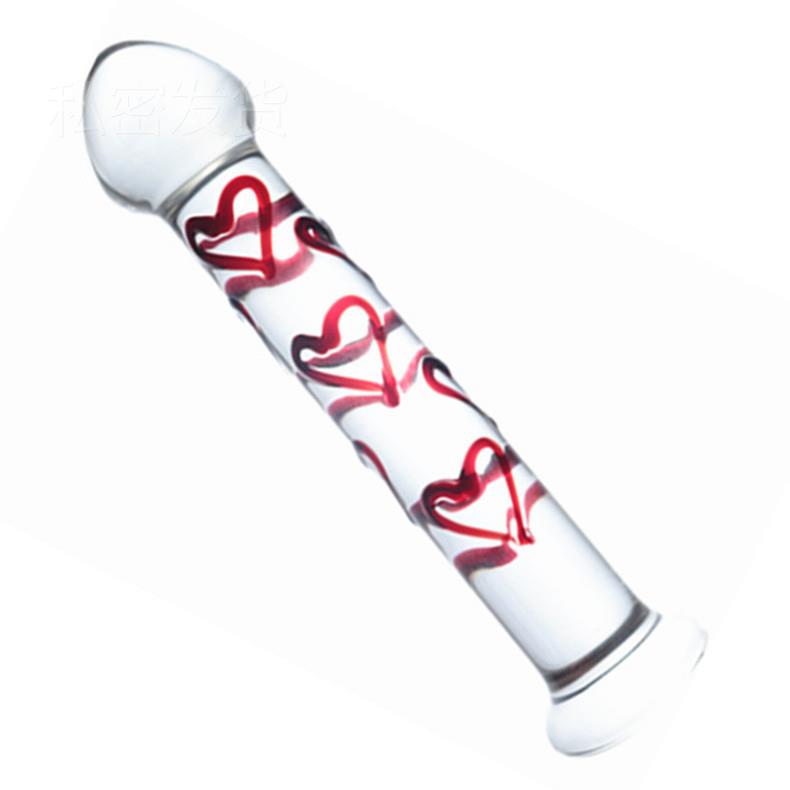 Glass-made femalemasturbation toy fake phallus adult product