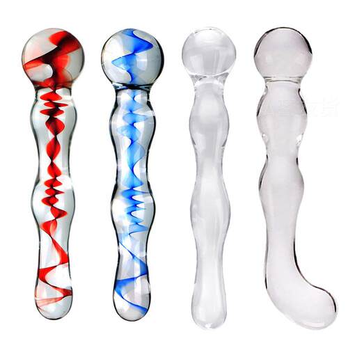 Glass-made female masturbation toy fake phallus adult produc