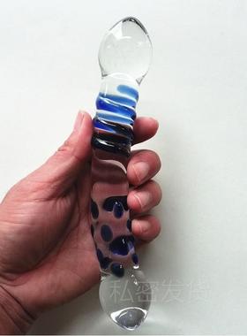 Glass-made femalemasturbation toy fake phallus adult product