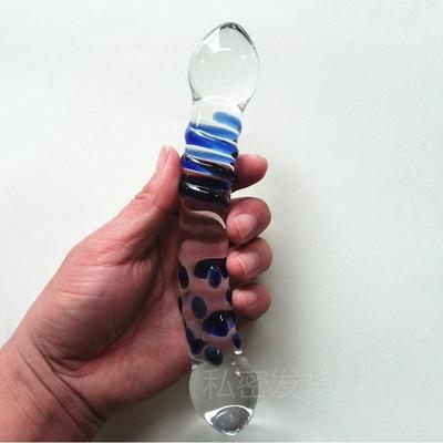 Glass-made femalemasturbation toy fake phallus adult product
