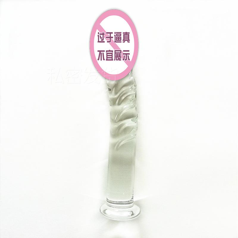 Glass-made femalemasturbation toy fake phallus adult product