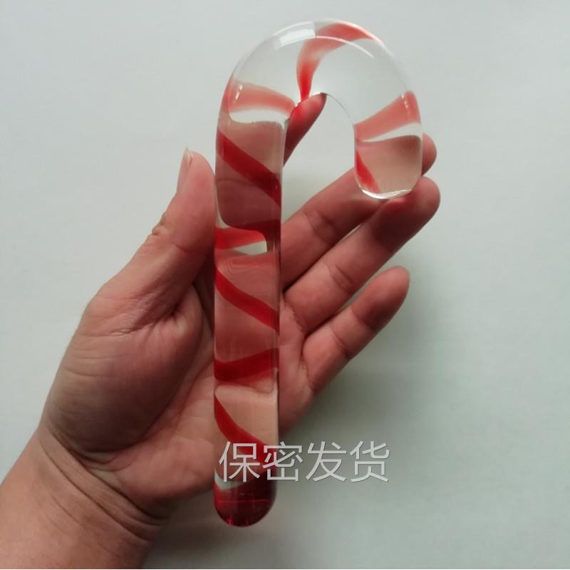 私密解压雨伞玻璃榜榜拐棍玻璃榜榜水晶按摩器玻璃小号臀部顶菊部