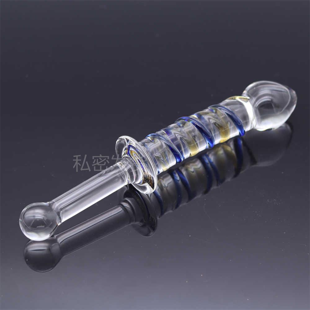 Glass-made femalemasturbation toy fake phallus adult product