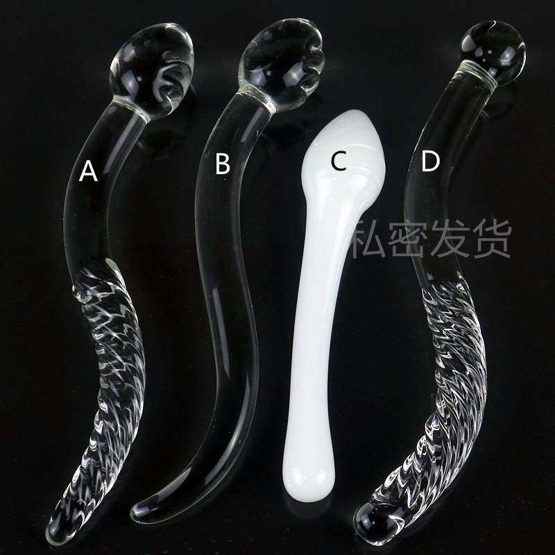 Glass-made femalemasturbation toy fake phallus adult product