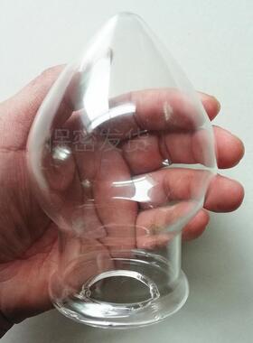 A self-pleasuring toy made of glass for use inside the anus.