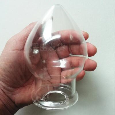 A self-pleasuring toy made of glass for use inside the anus.