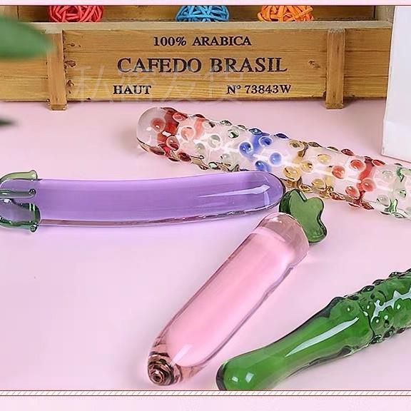 Glass-made femalemasturbation toy fake phallus adult product