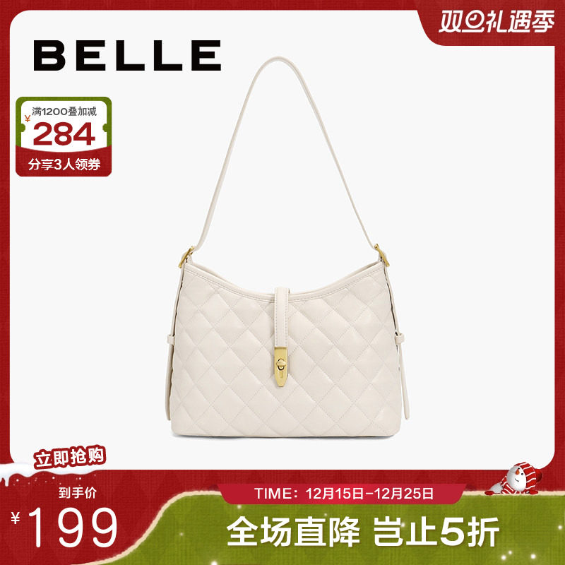 百丽腋下包通勤小香风简约链条