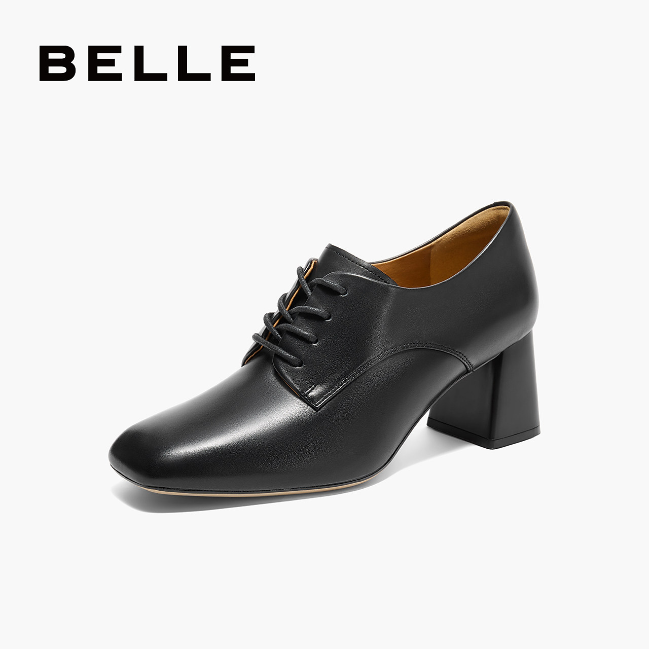 百丽女鞋子高跟单鞋新款黑色小皮鞋上班穿不累脚深口单鞋3DFB1CM4,女鞋,牛津鞋/布洛克鞋/德比鞋,淘宝优惠券,粉丝福利购,淘宝优惠卷