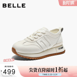 F6P1DAM6 厚底增高运动休闲鞋 百丽复古小金甘跑道阿甘鞋 女商场新款